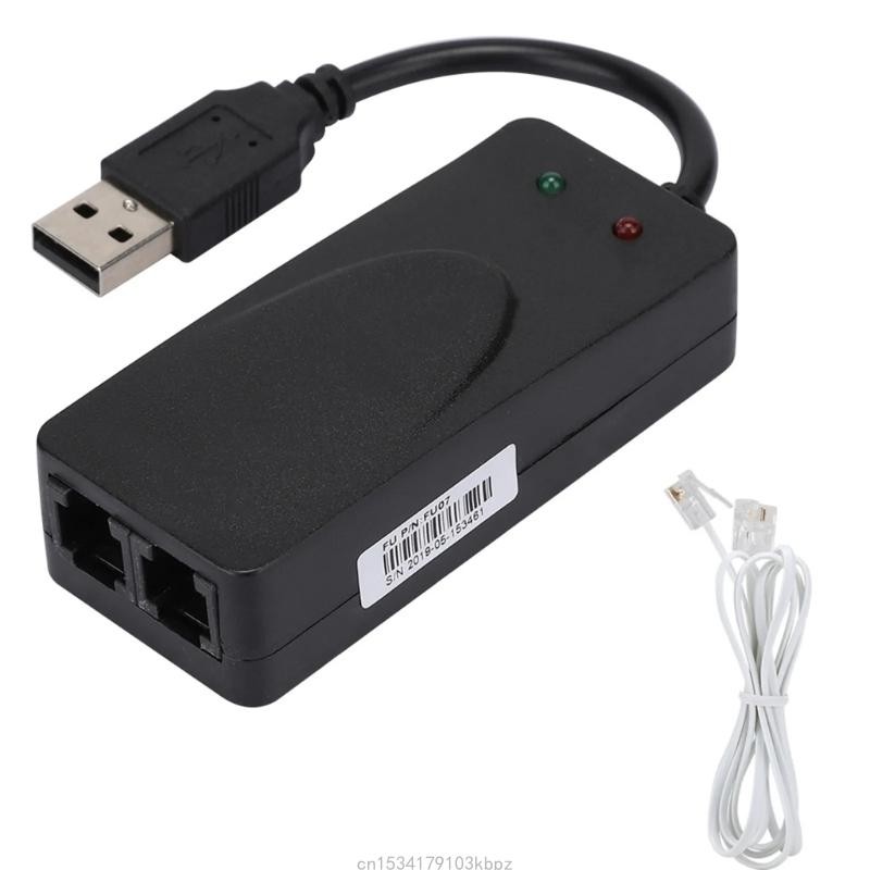 USB 2.0 56K Fax Modem, 56K External Modem, USB 56K External Dial Up Voice Fax Data Modem Fit for Win