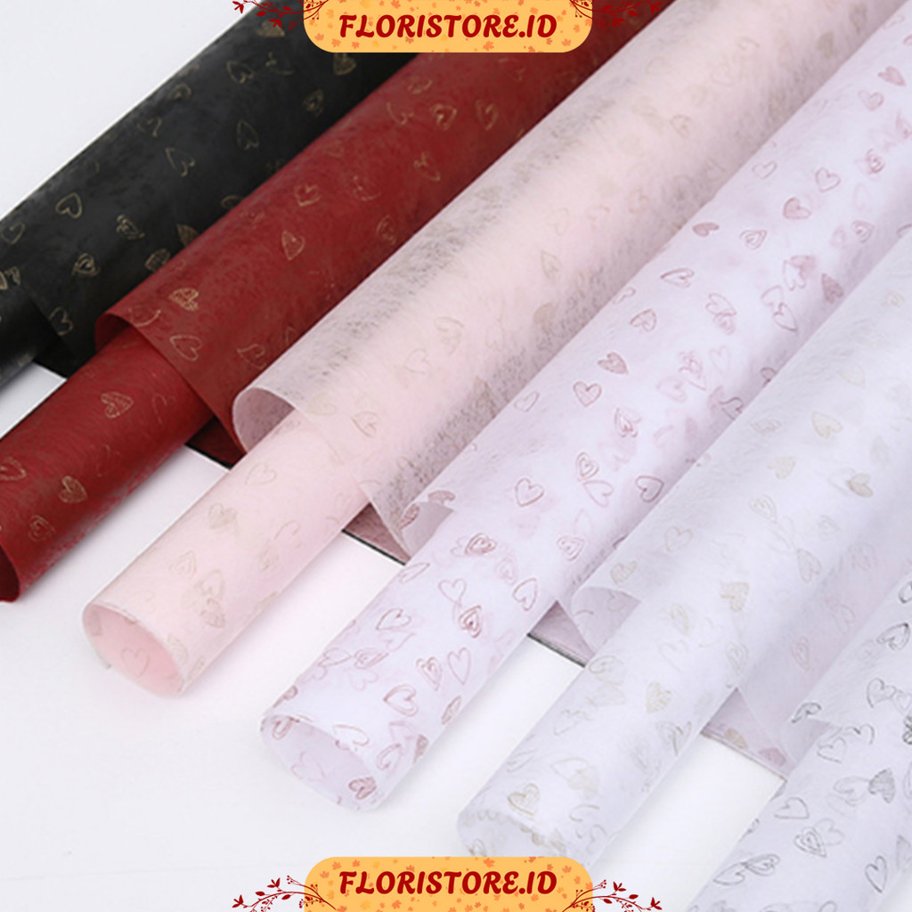 

PREMIUM COTTON LOVE TISSUE / KERTAS TISU / KERTAS BUKET BUNGA / FLORIST PAPER / CELLOPHANE