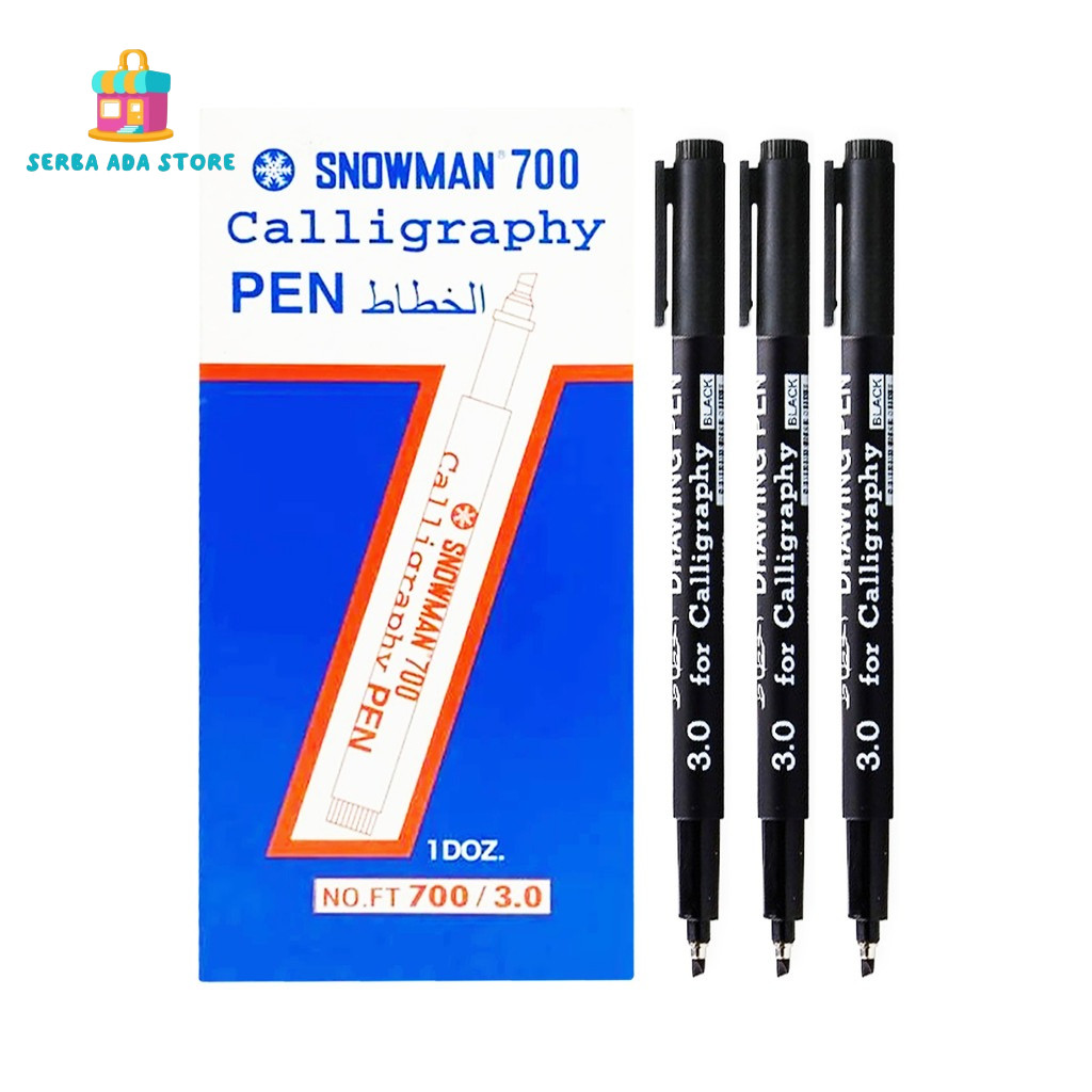 

Snowman Calligraphy Pen FT 700 Pen Kaligrafi Ukuran 1.0/2.0/3.0 Hitam - SAS88
