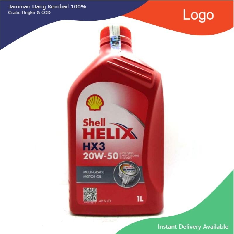 Oli Shell Helix HX3 / Hx 3 Sae 20w-50 1 liter -62413