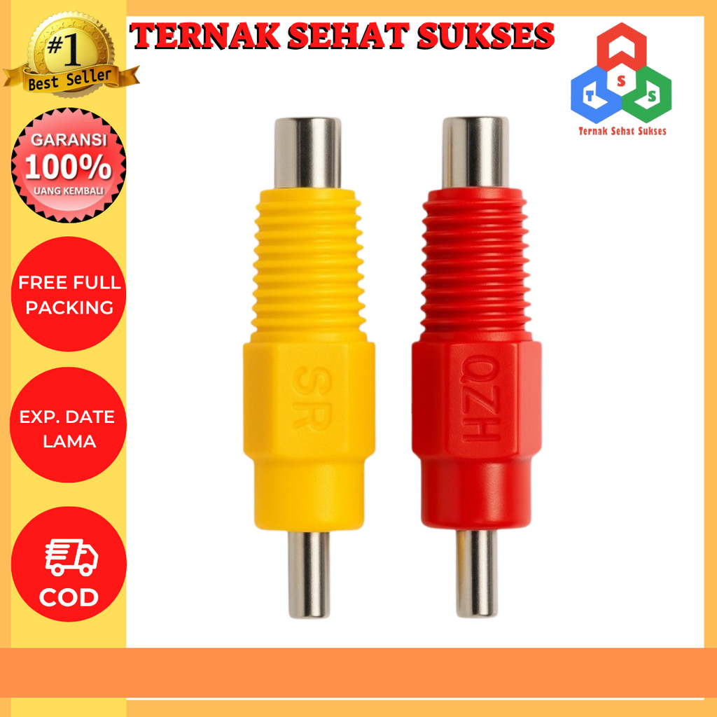 NIPPLE DRAT MERAH KUNING 100 pcs - NIPEL DRAT MERAH KUNING / Nipple Ayam Broiler / Alat Ternak Ayam