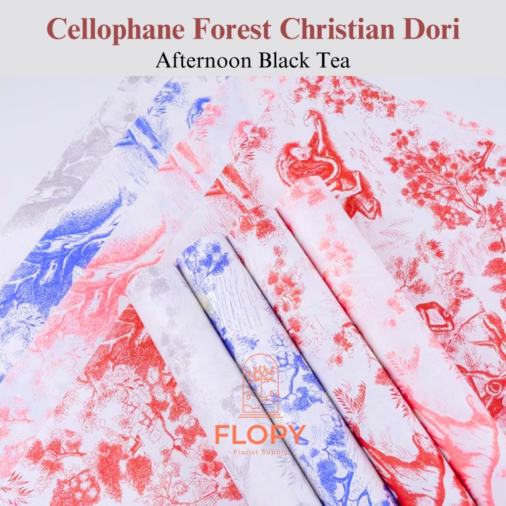 

[ 5 Lembar ] Cellophane Forest Christian Dori - Cellophane Bunga - Wrapping Flowers