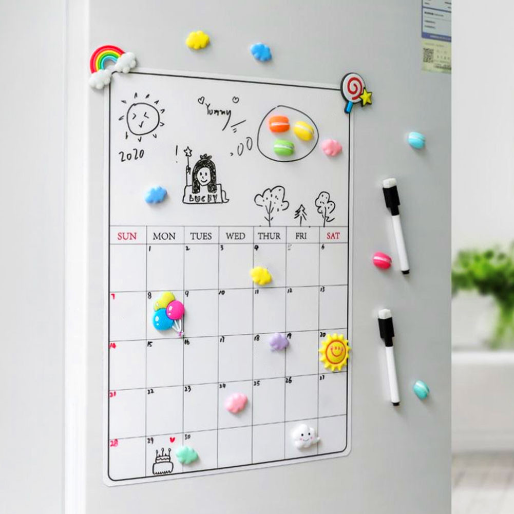 

A3/A4 Size Magnetic Whiteboard Dry Erase White Boards Soft Home Office Kitchen Flexible Pad Fridge Stickers Memo Message Board