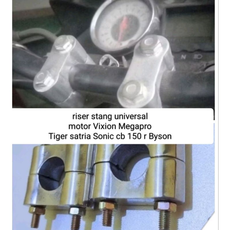 riser stang / pangkon klem stang universal motor Vixion Megapro Tiger satria Sonic cb 150R Byson