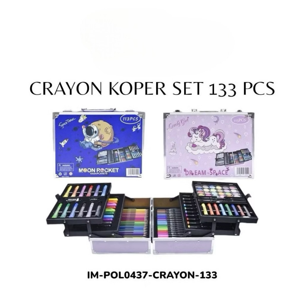 

New COD Crayon Set 133pcs Dan 128pcs Koper Alumunium Besi / Krayon Pensil Warna 133 Pcs 128 PcsPremium