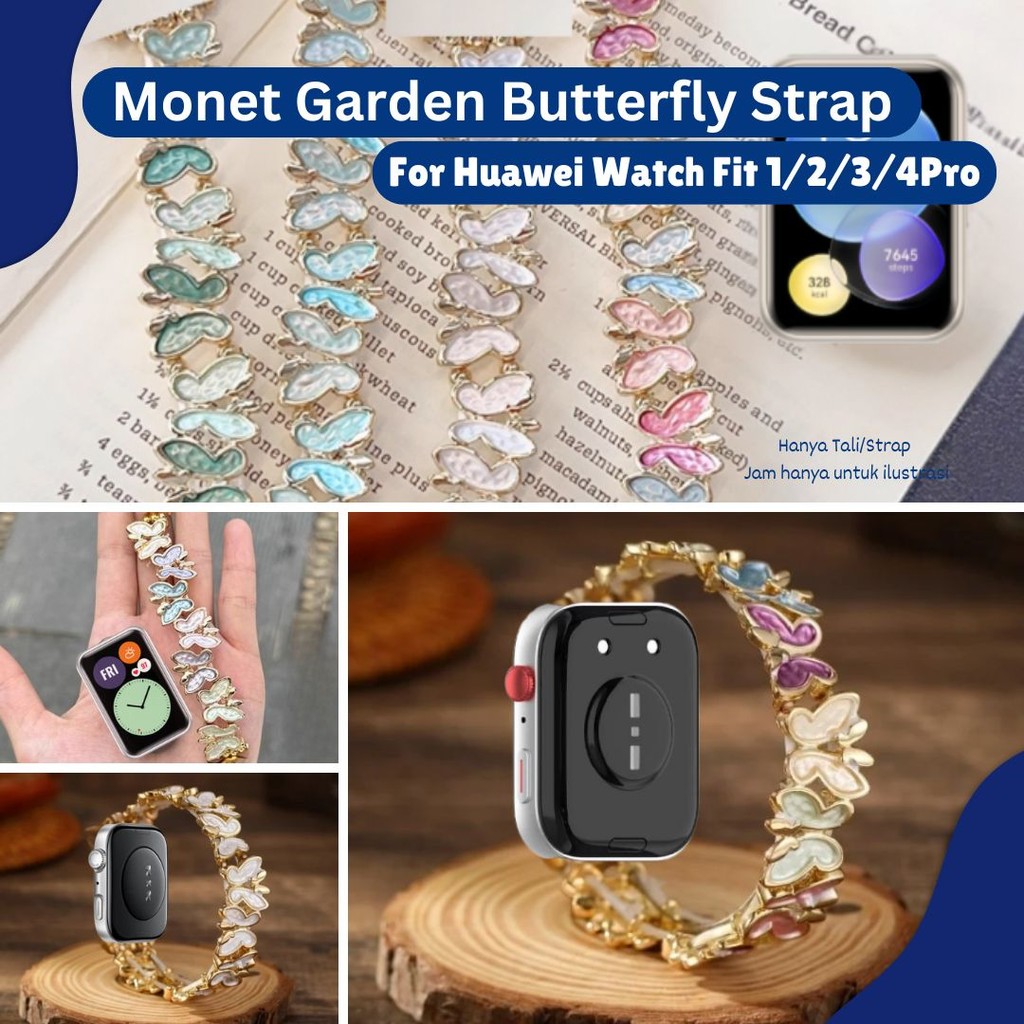 Monet Garden Butterfly Strap for Huawei Watch Fit 1 Huawei Watch Fit 2  Huawei Watch Fit 3  Huawei W