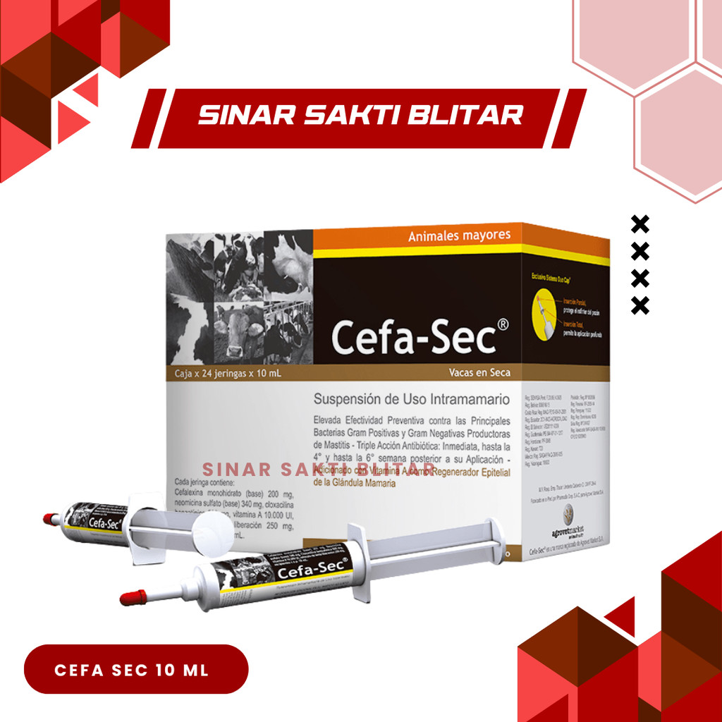 Cefa Sec 10 ml - Cefasec 10 ml Obat Mastitis Masa Kering Ampuh seperti Depolac Cloxa ben dry cow