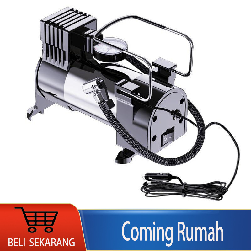 Paket kompresor Mini Power Listrik 12v kompresor mini Plus adaptor 16 silinder ！！！pompa Ban mobil