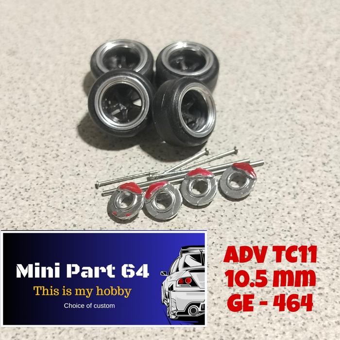Diorama Diecast Ban karet GE464 Miniatur Skala 64