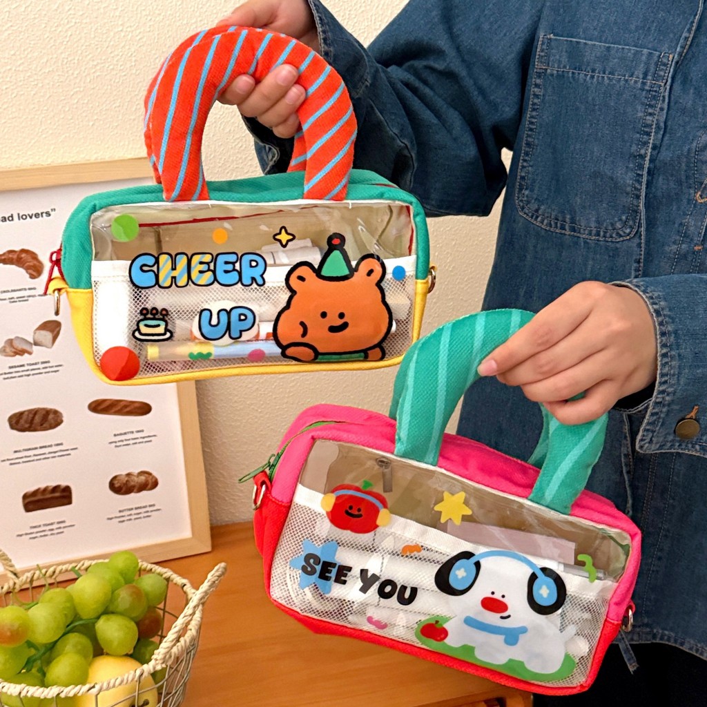 

Cute Pencil Case Student Tote Bag Multifunctional Makeup Bag Storage Bag Convenient Pencil Case