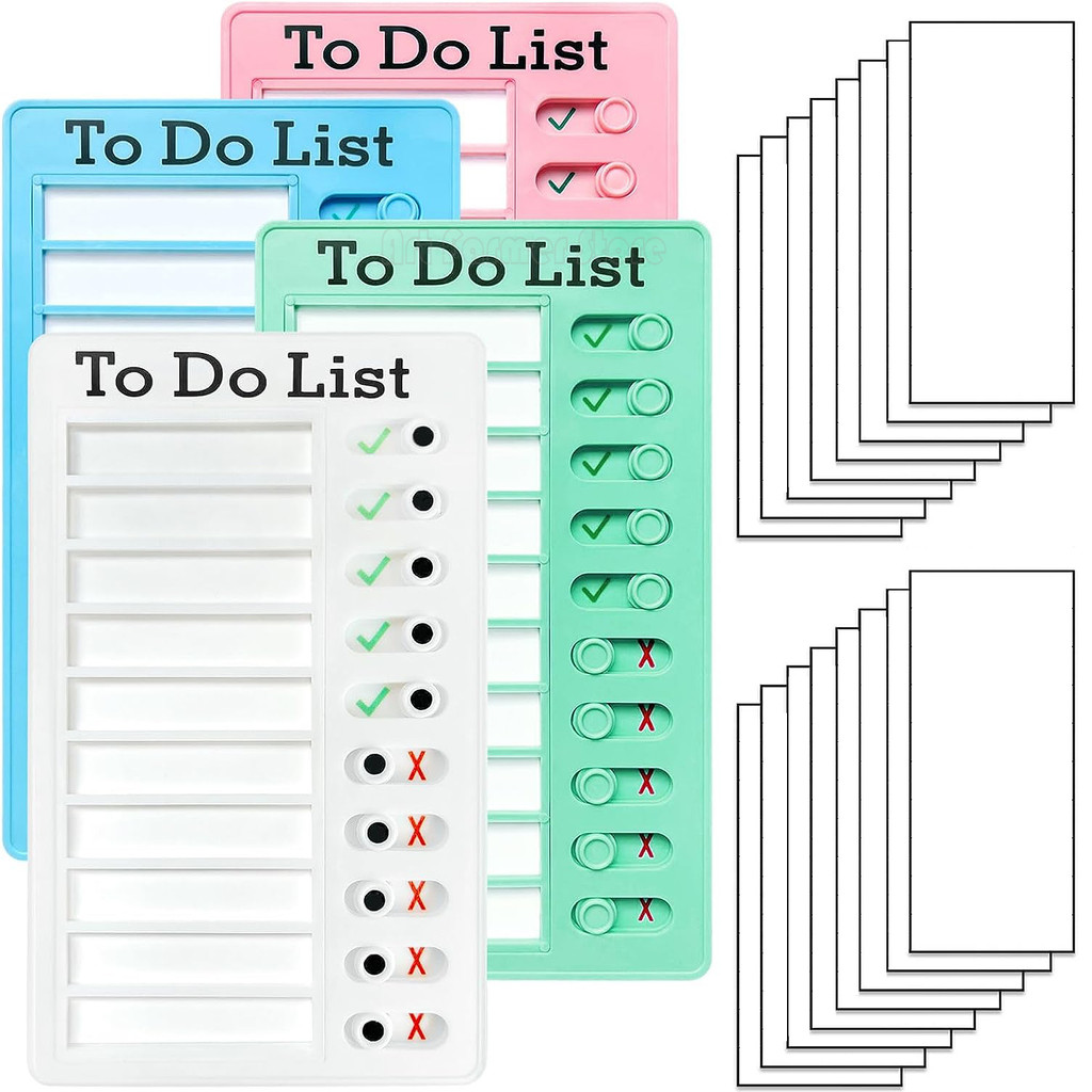 

4 Pcs Self Discipline Check List Memo Board Daily Planner To Do List Korean Stationery Task Detachable Planning Board Office