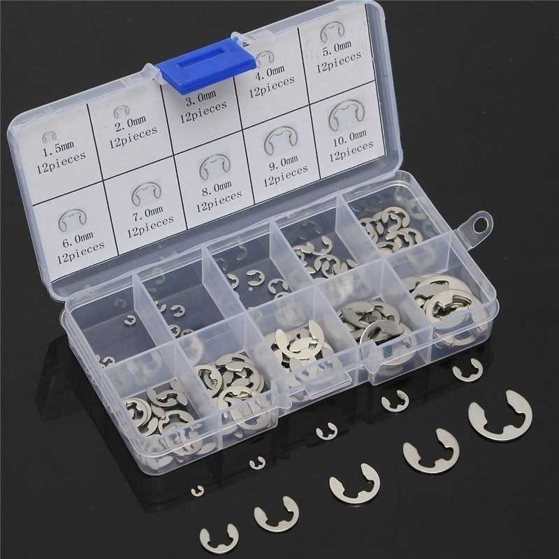 

CPTBLISTR JARBLUE E-Clip External Retaining Ring Assortment Kit 120PCS - JR20
