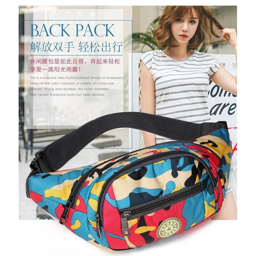 Tas Pinggang Unisex Pria Wanita / Waist Bag Unisex / Tas Pinggang Waterproof Korea Import