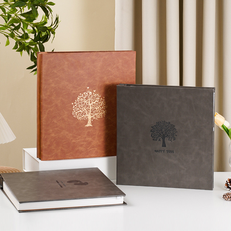 Buku Album Magnetic Cover Kulit / Tempat Foto DIY 18 Inch Elegan / Muat Photo 1R - 10R