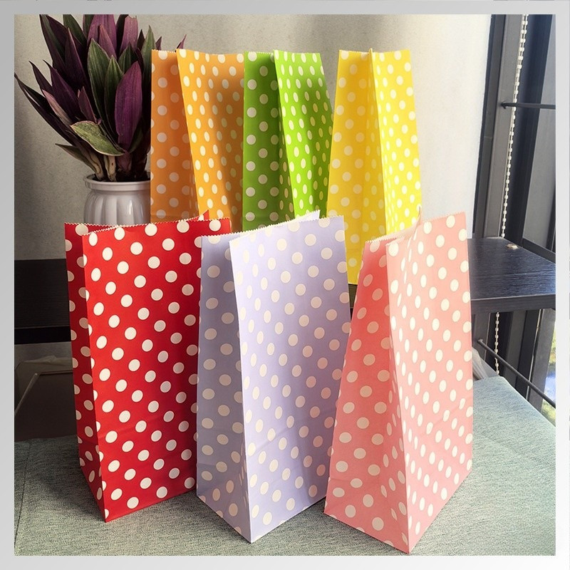 

Korean Paper Bag Roti / Bakery / Snack New Motif Polkadot Bungkus Roti / Dessert - TW0644