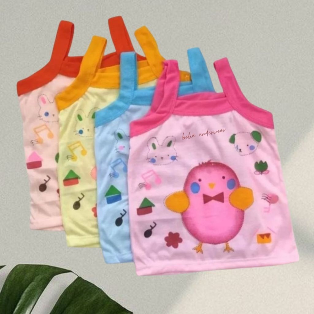 12 PCS Kaos Dalam Anak Motif Ayam