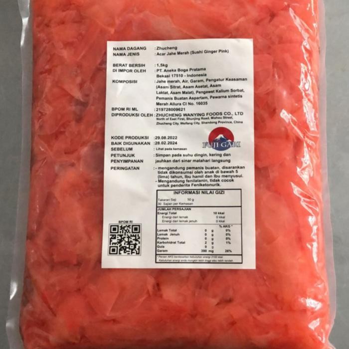 

Sushi Ginger Pink / Sushi Gary / Acar Jahe 1 Kg