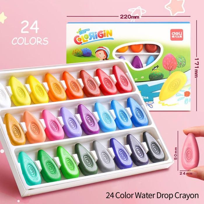 

Magical Crayon 12pcs 24pcs Crayons Anak Dihapus Tidak Mengotori Tangan - 24Colors