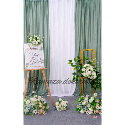 TSO - KAIN BACKDROP JAHIT/ KAIN DEKORASI HABUTEI /KAIN DEKORASI ABUTAY/TIRAI DEKORASI/KAIN FILAMIN t