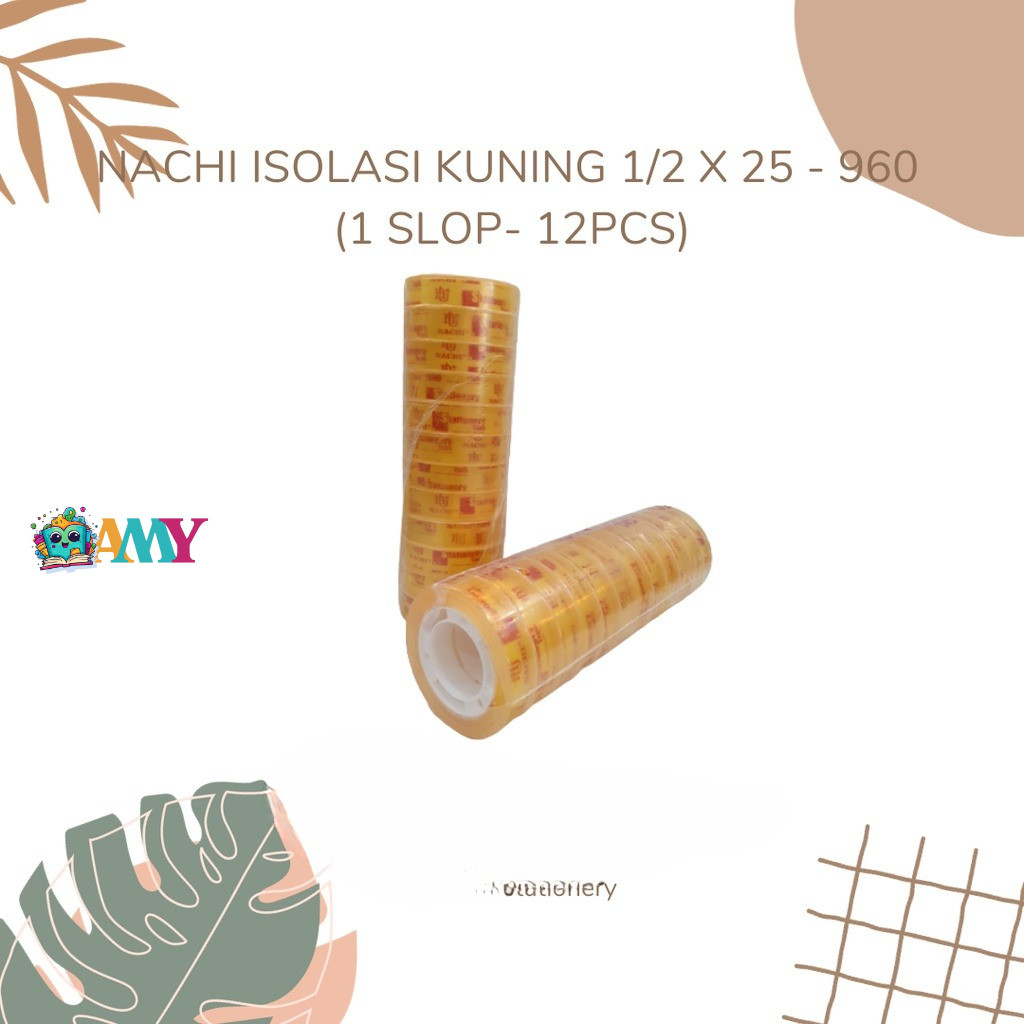 

NACHI ISOLASI KUNING 1/2X25-960 (1 SLOP - 12PCS) AMY STASIONARY