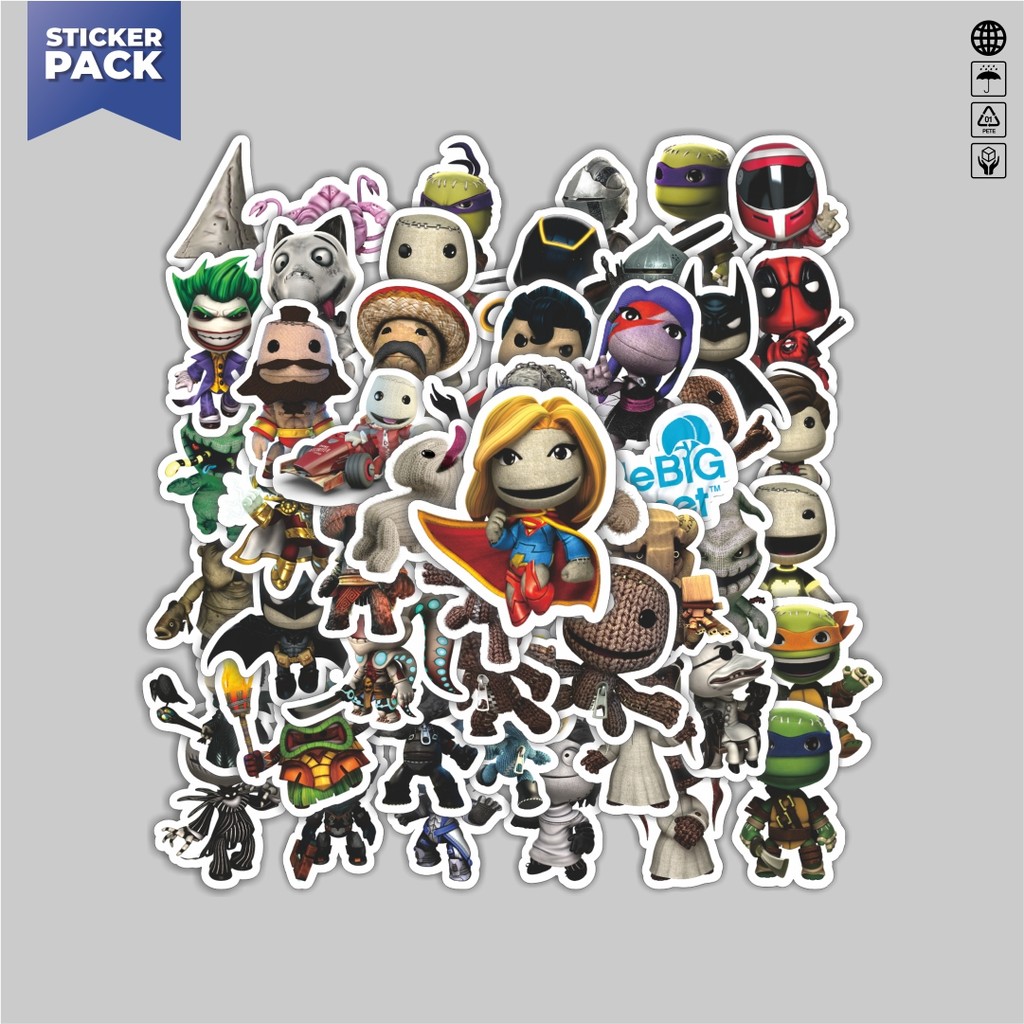 

[100PCS]Stiker Pack Game Series Little Big Planet Character Mix 1 Aesthetic Vinyl Anti Air Dekorasi Sticker Laptop Buku Journal Koper Helm Casing HP Gitar Helm Skateboard