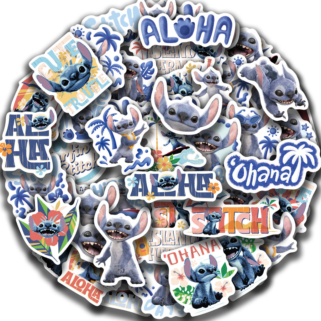 

50PCS Lilo and Stitch Stickers Kawaii for New Anime Decals Graffiti Laptop Skateboard Phone Waterproof Sticker Toys