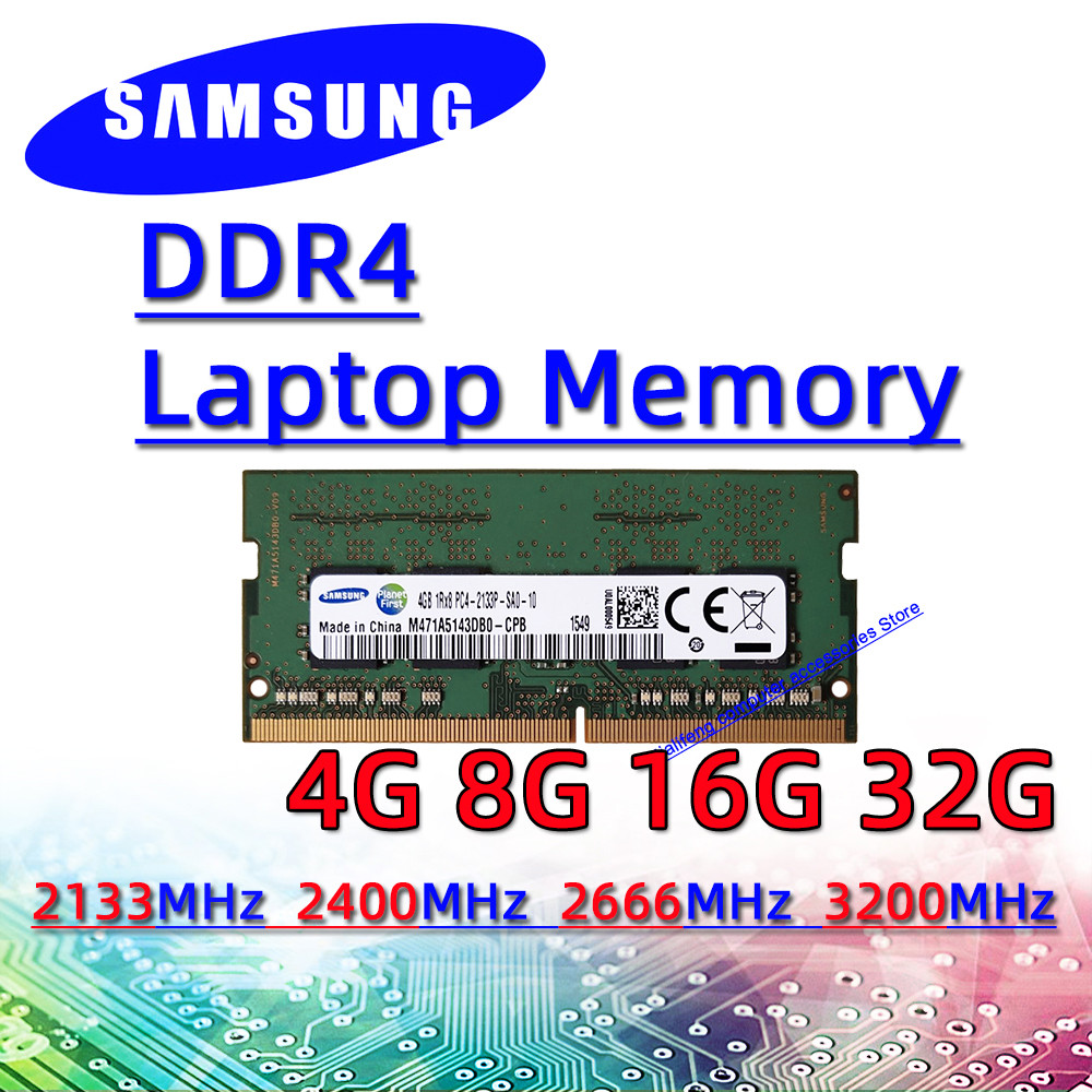 Samsung ddr4 4GB 8GB 16GB 32GB 2133MHz 2400MHz 2666MHz 3200MHz RAM Sodimm Laptop Memory pc4 4g8g16g3