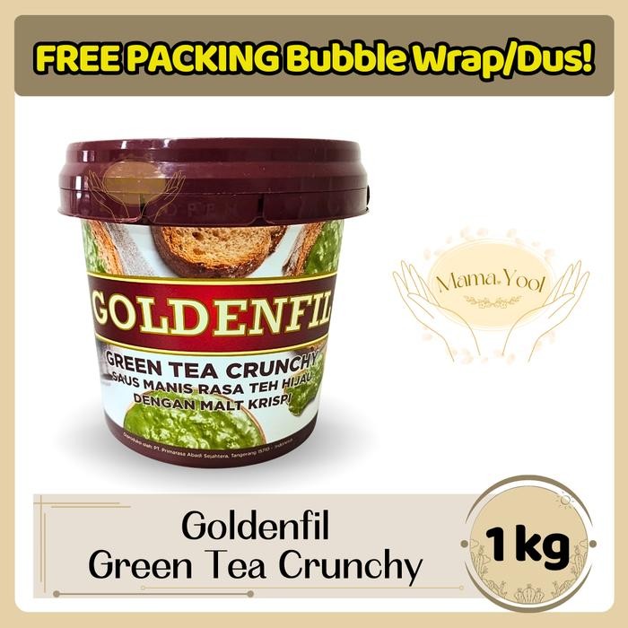 

MAMA.YOOL - Goldenfil Green Tea Crunchy 1 kg FREE PACKING / Filling Topping Selai Krispi Rasa Matcha