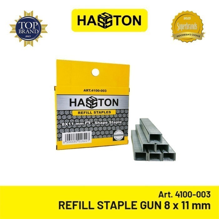 

HASSTON ISI STAPLES 8x11MM – REFILL STAPLE GUN (4100-003) KUAT & TAJAM | NEXTOOLS