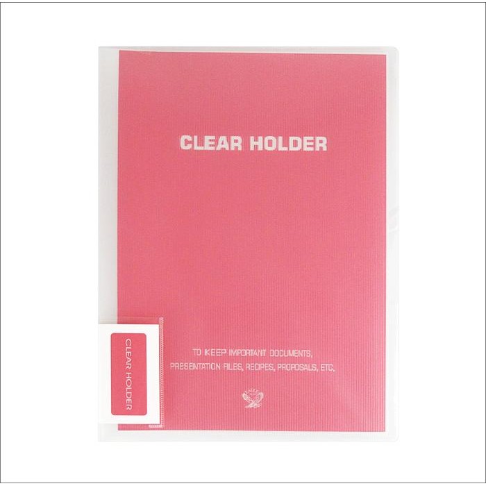 

EAGLE Clear Holder Document Keeper Display Book Neon Colour A4 40 Pckt - Pink