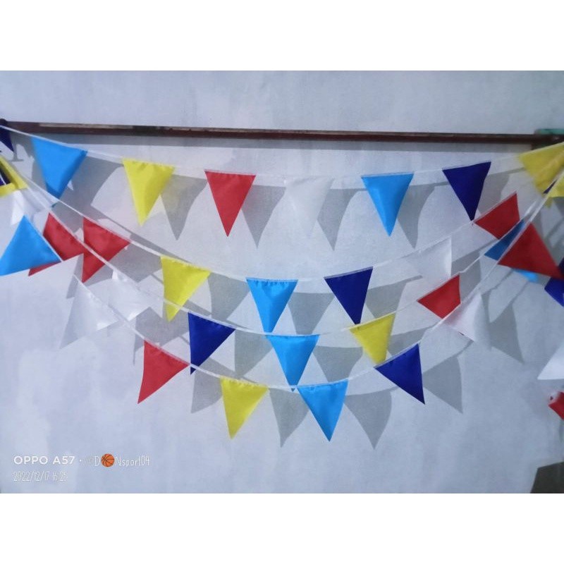 BENDERA SEGITIGA WARNA WARNI # BENDEDA SEGITIGA KAIN # umbul umbul segitiga hiasan gang# umbul umbul