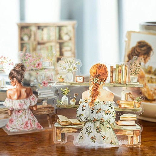 

[Gongjin] Sticker Fashion FSH Stiker Journal Belajar Study Rumah Tangga Girl Cewek