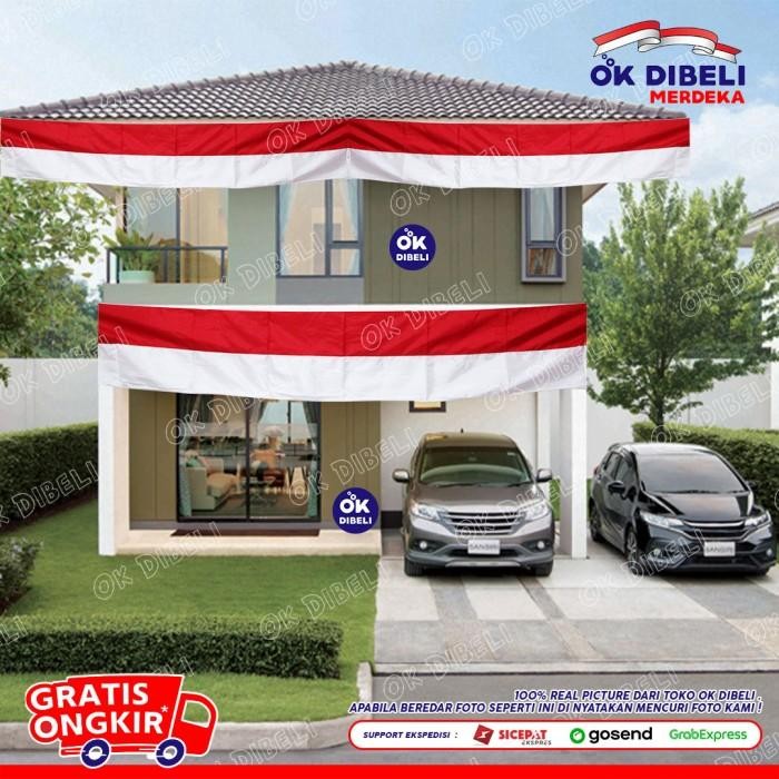 Bendera Merah Putih Panjang 3M Bendera Umbul Umbul Indonesia Polos
