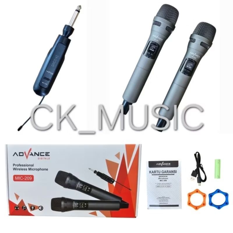MIKROFON CAS WIRELESS ADVANCE 209 ,ADVANCE MIC 209 ORIGINAL