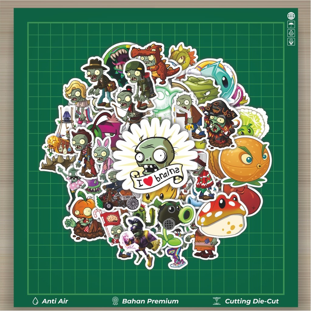 

HOT 50 PCS STIKER Stiker Game Series PLANT vs ZOMBIE Character Mix 3 Stiker Fashion Cars Decal Dingin Kartu Album Custom Vinyl Anti Air- Sticker Aesthetic Buku Journal Koper Casing HP Tablet Laptop Helm Motor Botol Minum