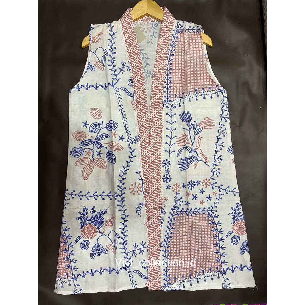 Outer Batik wanita,Vest Outer Yukensi batik,Outer kekinian,outer buat kantor