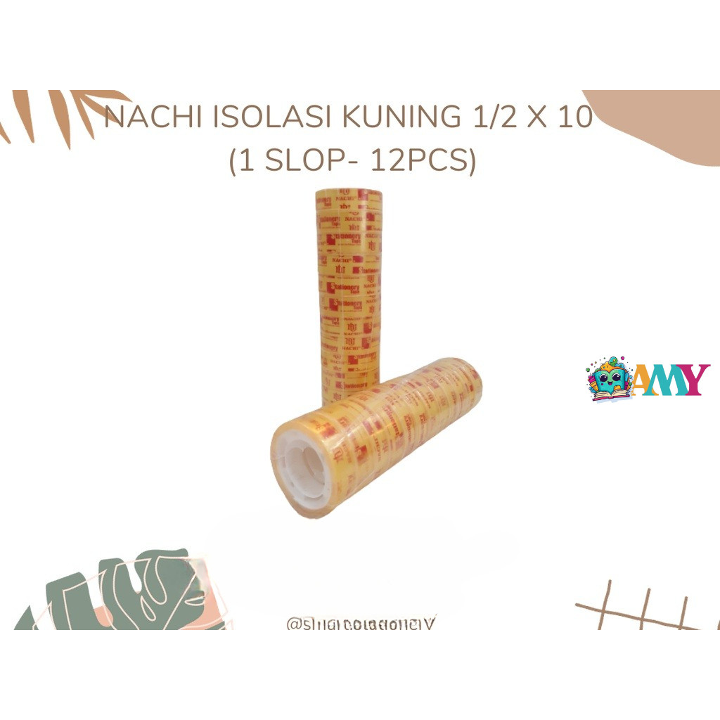 

NACHI ISOLASI KUNING 1/2X10 (1 SLOP- 12 PCS) AMY STASIONARY