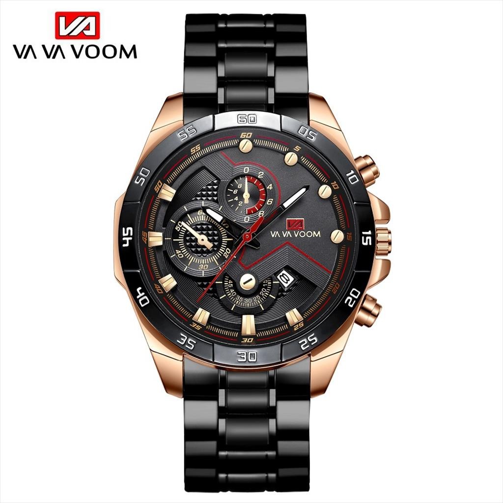 Jam Tangan Pria VAVA VOOM 2162 VAVAVOOM Tahan Air Stainlees Steel  (skmei_style.id)