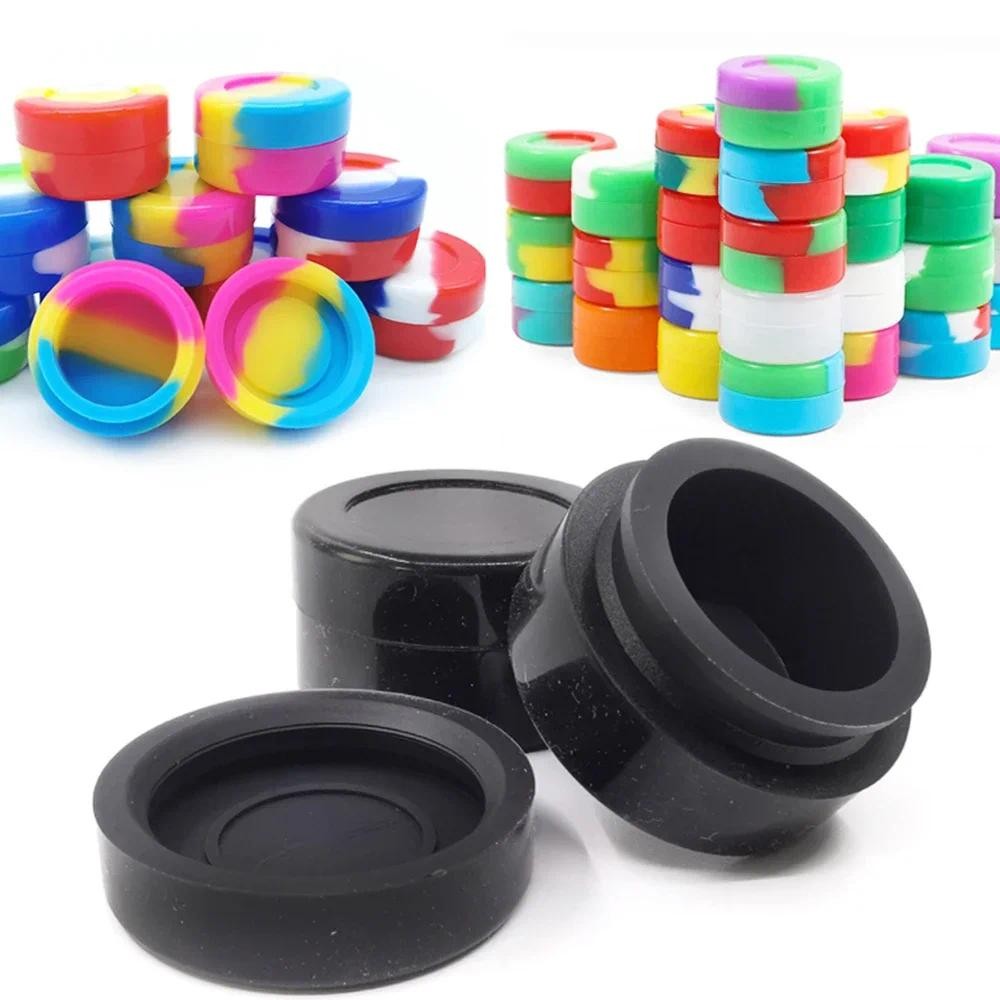 

20Pcs Silicone Jar 2ml/3ml/5ml Nonstick Container Oil Storage Box Face Cream Jars Makeup Case Cosmetic Bottle Home Accessories