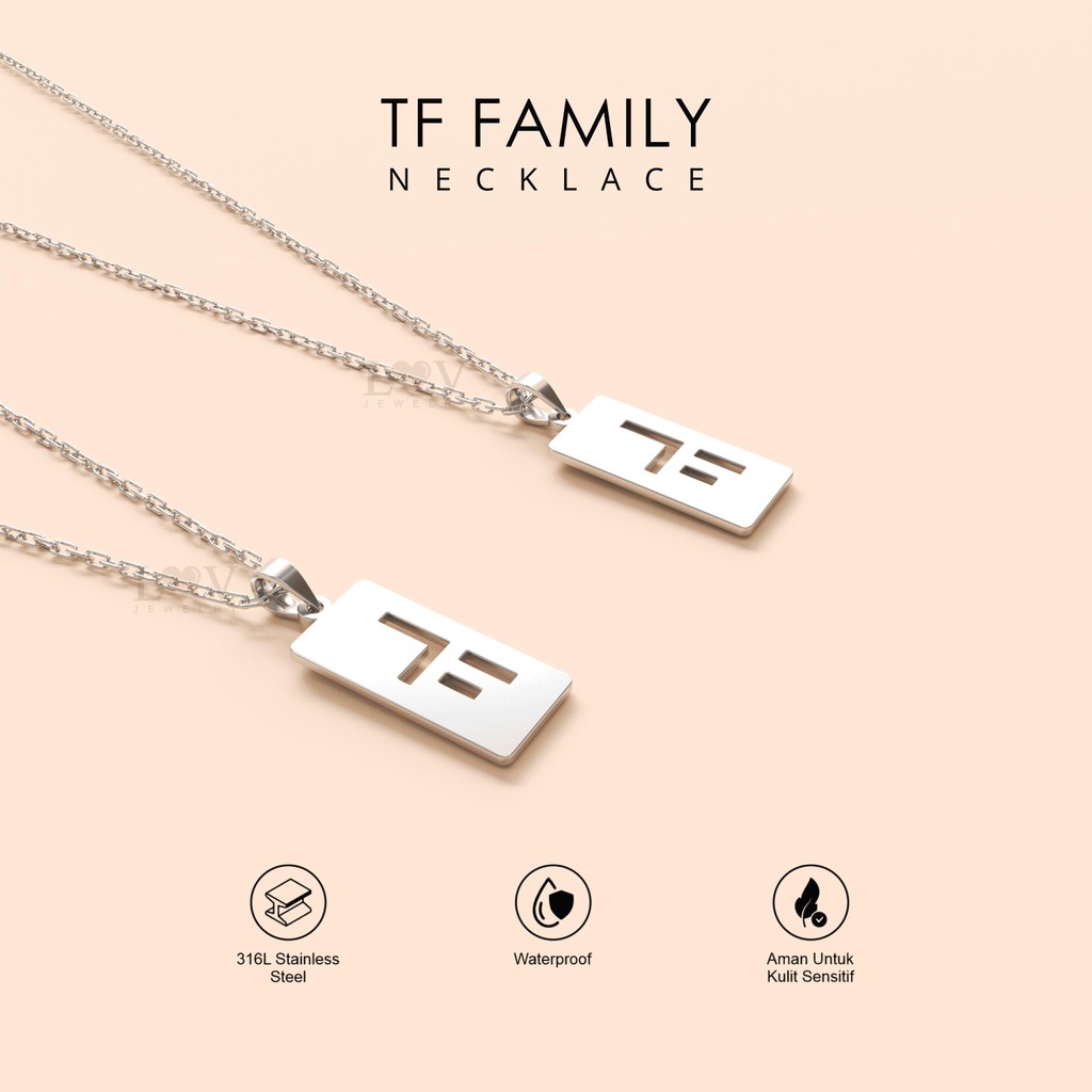 Kalung TF Family Logo Buat Fans TF Family C-POP Desain Eksklusif Aesthetic - TF Family Necklace