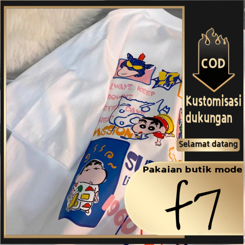F7kode Superman likestar kaos wanita oversize bigsize jumbo murah kekinian