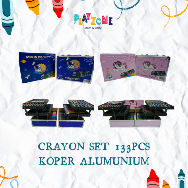 

PZ COD Crayon Set 133pcs Dan 128pcs Koper Alumunium Besi / Krayon Pensil Warna 133 Pcs 128 Pcs