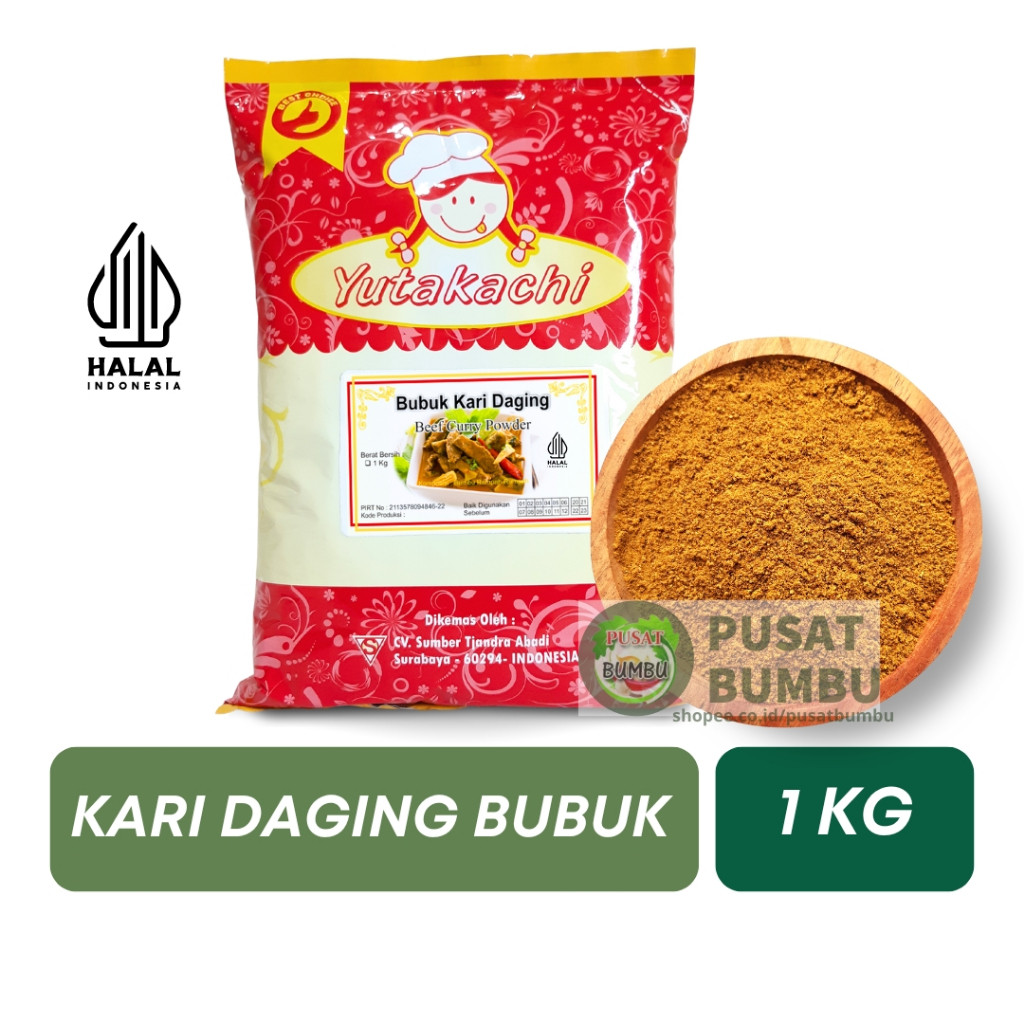 

Bumbu Kari Daging Premium 1Kg | Indian Curry Powder | Bubuk Kare Halal | Pusat Bumbu