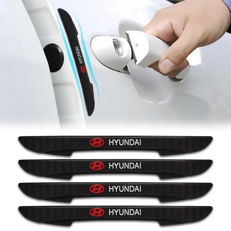 4Pcs Bumper Anti-collision Strip Car Door Scratch Protector Stickers For Hyundai i10 i25 i20 i30 N P