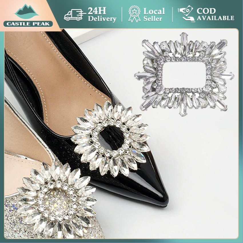 Hiasan Sepatu Klip Kristal Premium - Aksesori Detachable untuk Sepatu Wanita, Cocok High Heel & Gaun