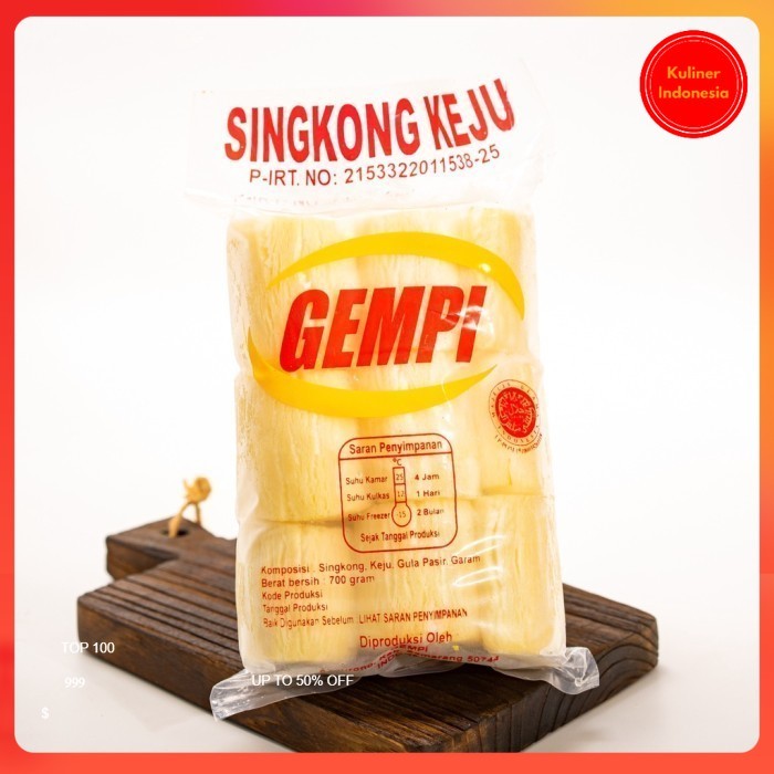 

Singkong Keju Frozen Merk Gempi Siap Goreng Kukus