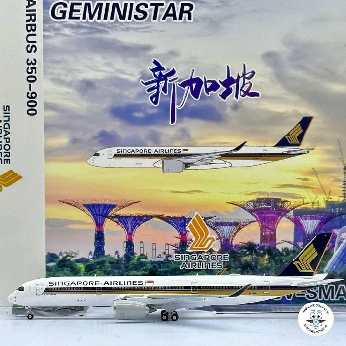 1/400 Singapore Airlines Airbus A350-900 9V-SMA Geministar / Panda Model 1:400 Scale FREE Plastic St