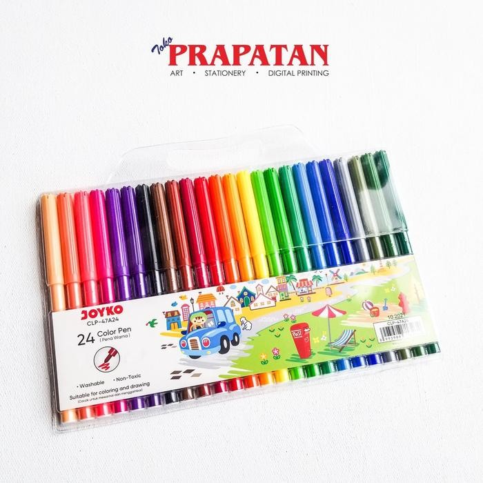 

Joyko Color Pen 24 Color CLP-47A24 / Spidol Pena Warna - Spesifikasi