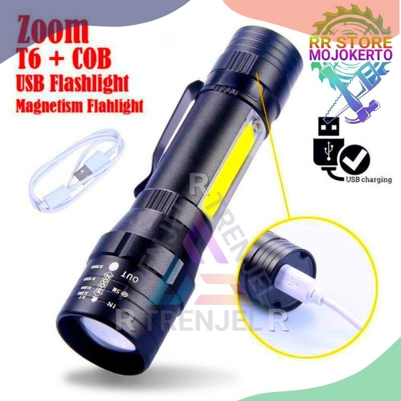 ¤ TRJLRR ¤ SENTER MINI USB 2 LED CHARGER ISI ULANG TANPA BATERAI - BISA BAYAR DITEMPAT