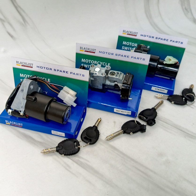 ALIANSHOP Kunci Kontak Anti Maling Blacklist Kontak Kunci Vixion Vega ZR Ignition Switch Satria Fu M